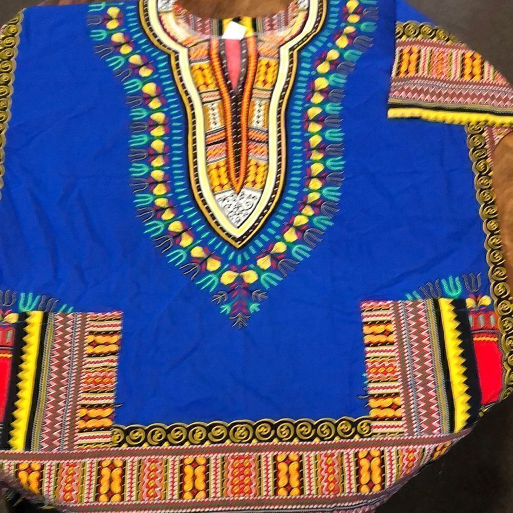 Big Mama Dakishi shirt bright blue one size NWOT